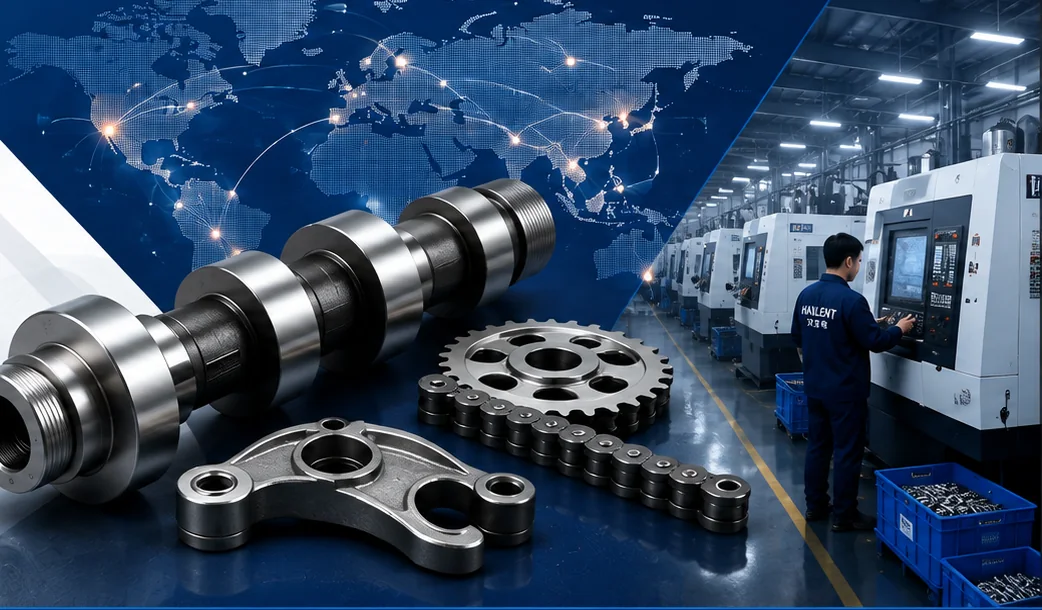 HANLUNTE camshafts, rocker arms and timing gears produced in our CNC workshop